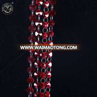 MH-L054  Red crystal octagon prism chain