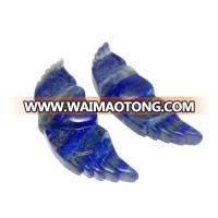 Natural Cute Lapis Lazui Stone Crystal Heart With Wings