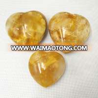 Wholesale yellow hematoid heart crysal for healing and collection