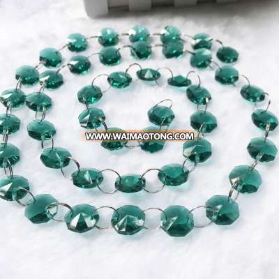 14mm Emerald crystal  Wedding  Decor Crystal Prisms Chandelier  Ornament