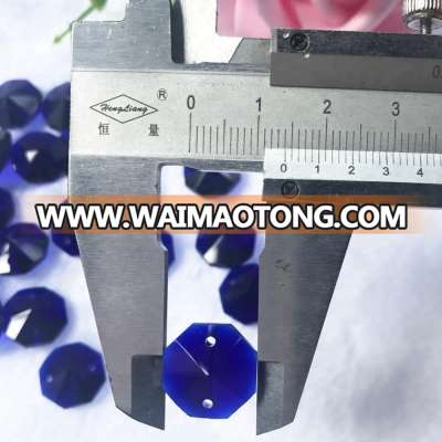 Royal blue 14mm crystal glass chandelier octagon beads for jewelry pendants