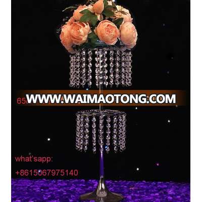 New arrival 65 CM height k9 beads Crystal Wedding Table Centerpiece , flower road leads stand centerpieces