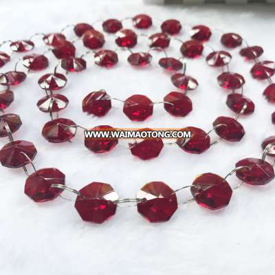 14mm red crystal  chandelier wedding tree garland