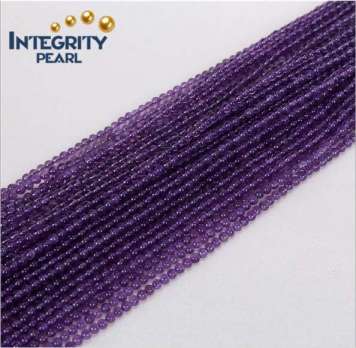 Natural Loose Strands Amethyst Loose Beads Size 2mm 3mm Diamond Shaped Crystal Beads